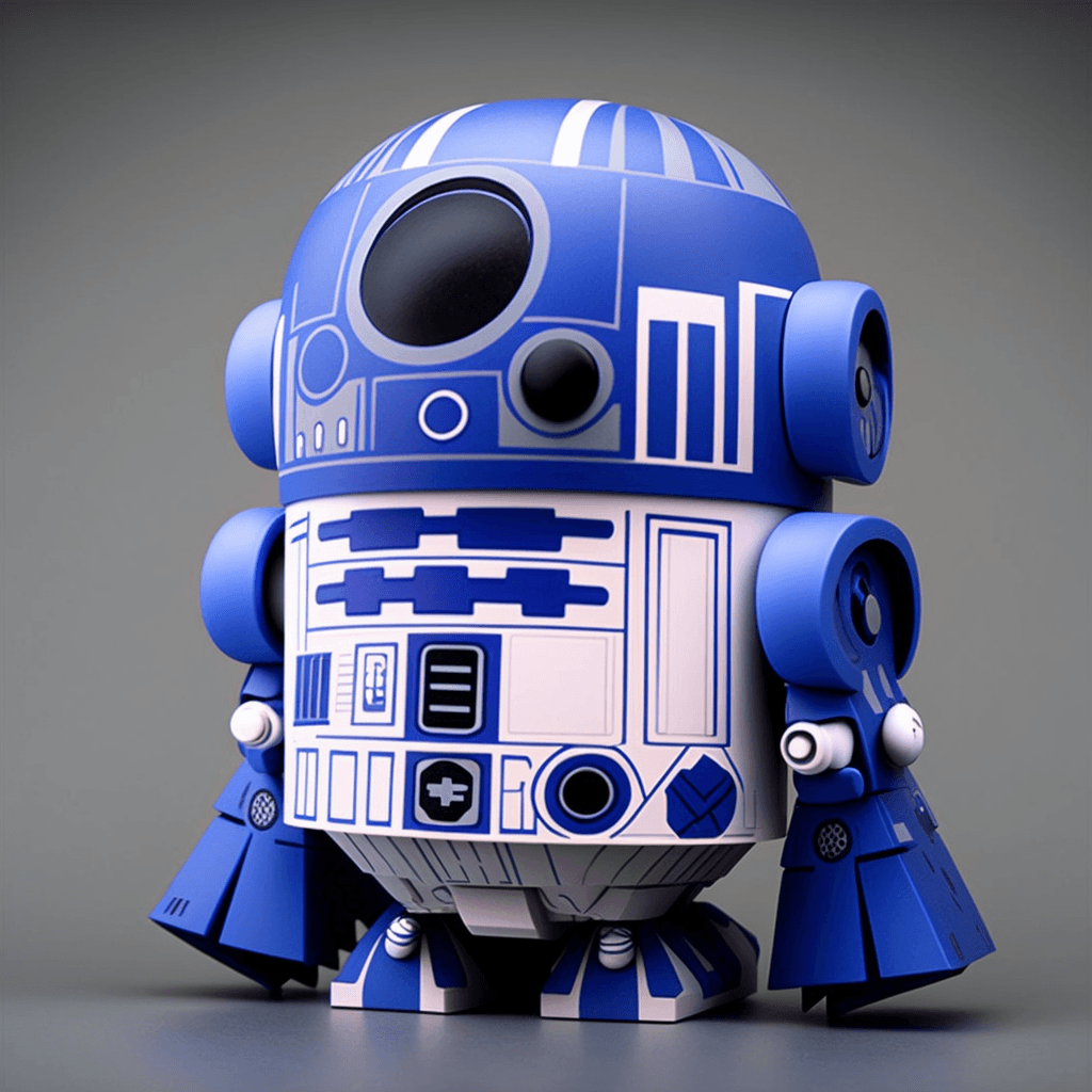 Darth Vader, Chewbacca, R2D2 - Star Wars 3d model