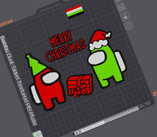 Christmas Pack: Among Us I 3d model