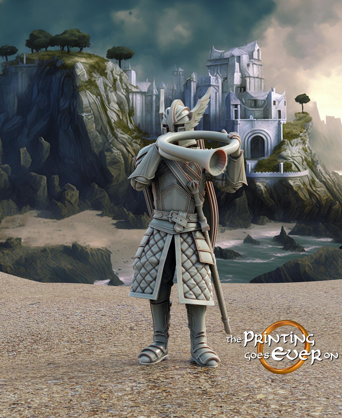 Swan Knight - On Foot - Musician 3d model