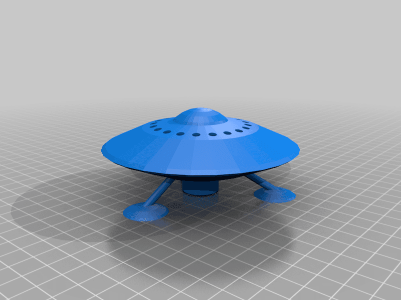 UFO with internal cavity and LED capable 3d model