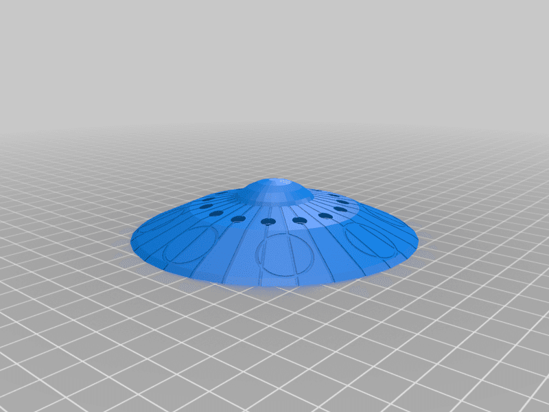 UFO with internal cavity and LED capable 3d model