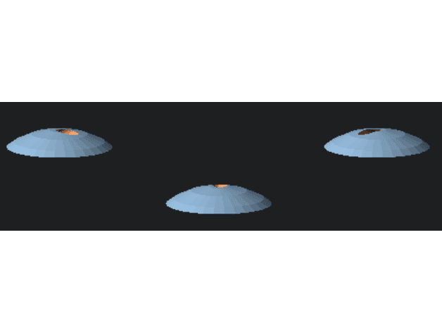 UFO with internal cavity and LED capable 3d model