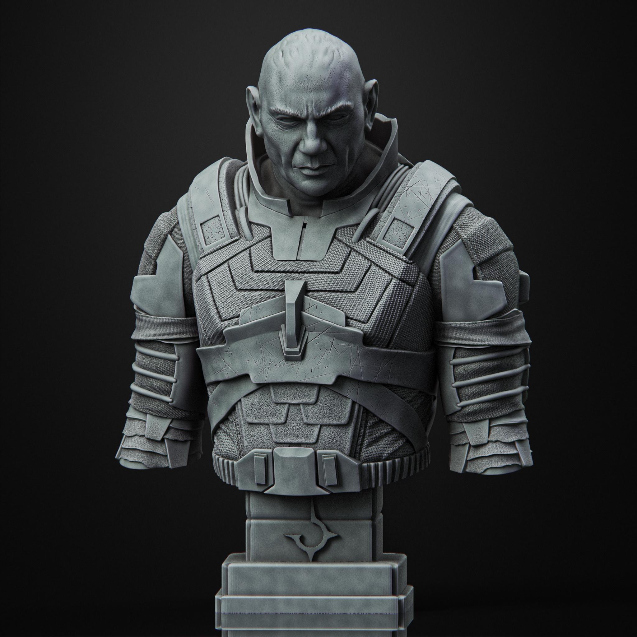 Count Glossu Rabban bust - Dune (Pre-Supported 3d model