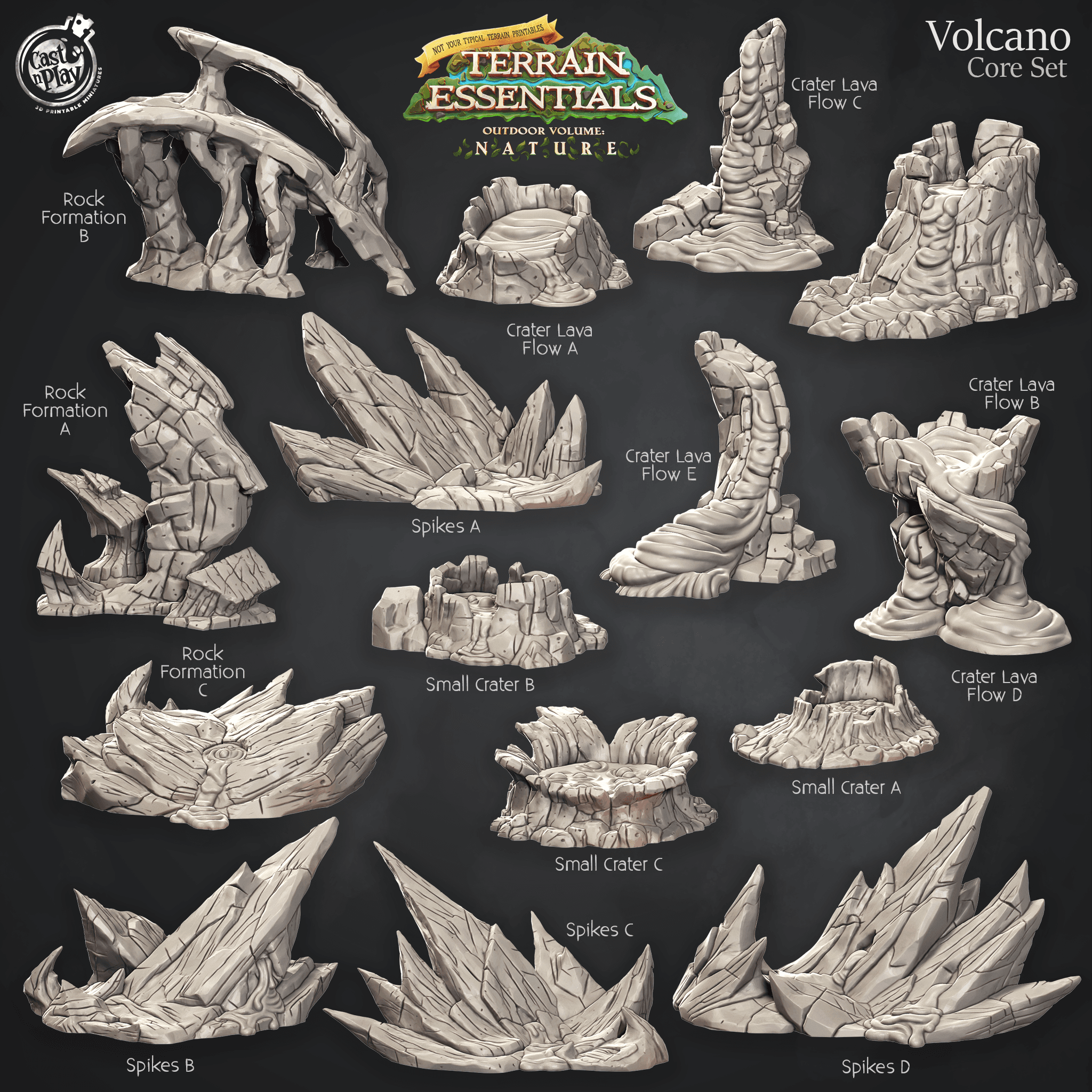 Volcano Set (Pore-Supported) 3d model