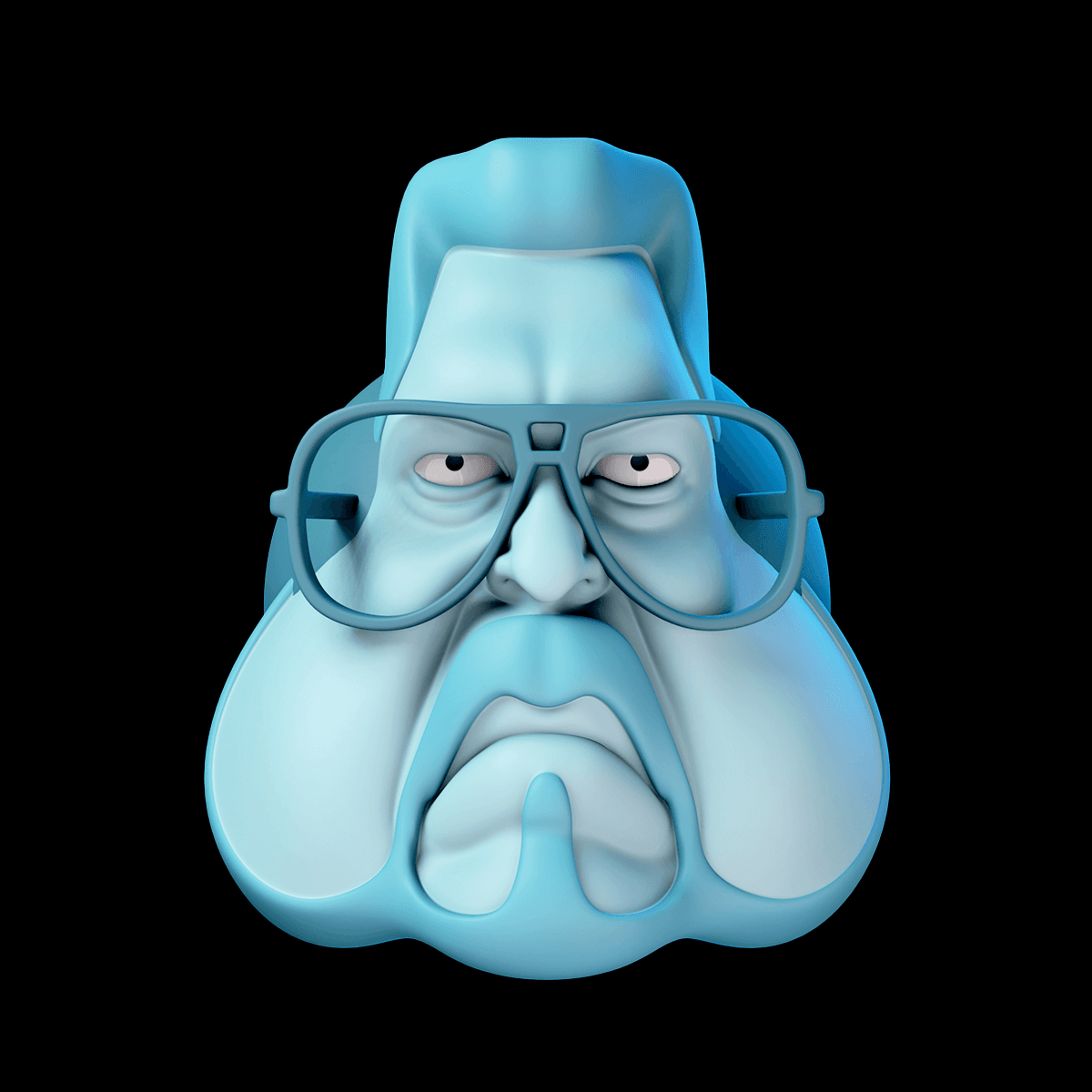 Walter Sobchak bowling ball head 3d model