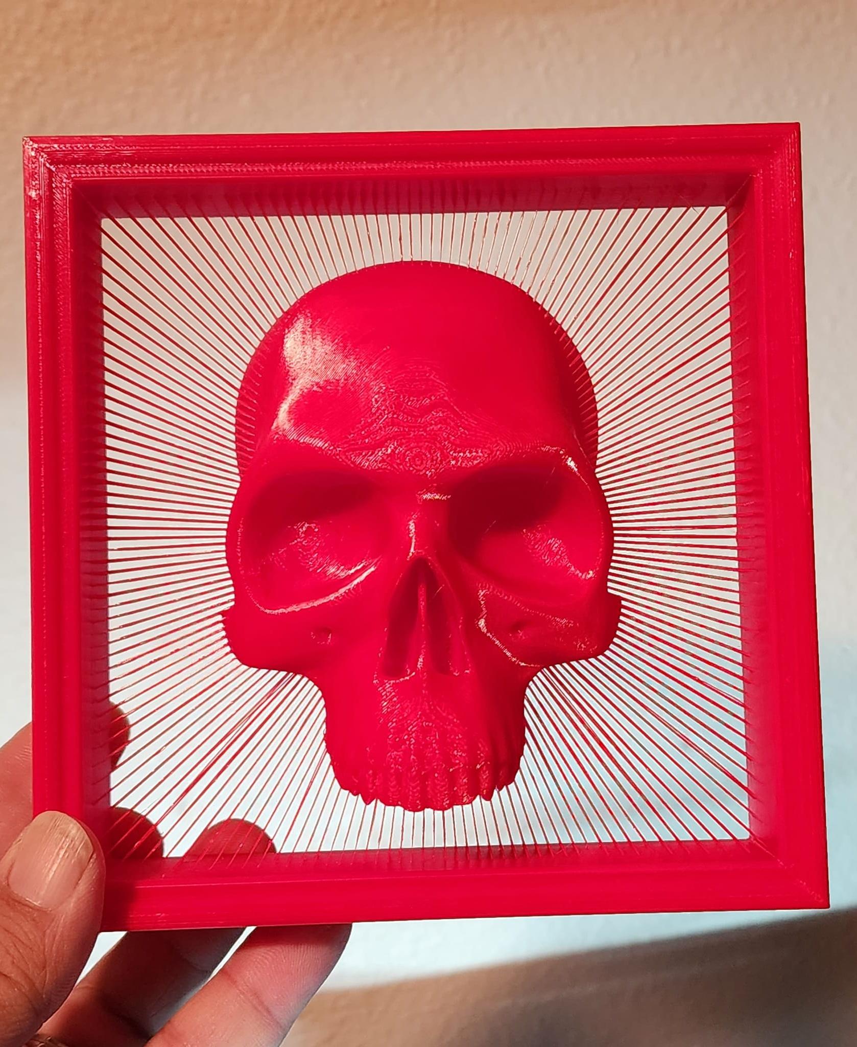 SPOOKY SKULL SHADOW BOX - STRING MODEL 3d model