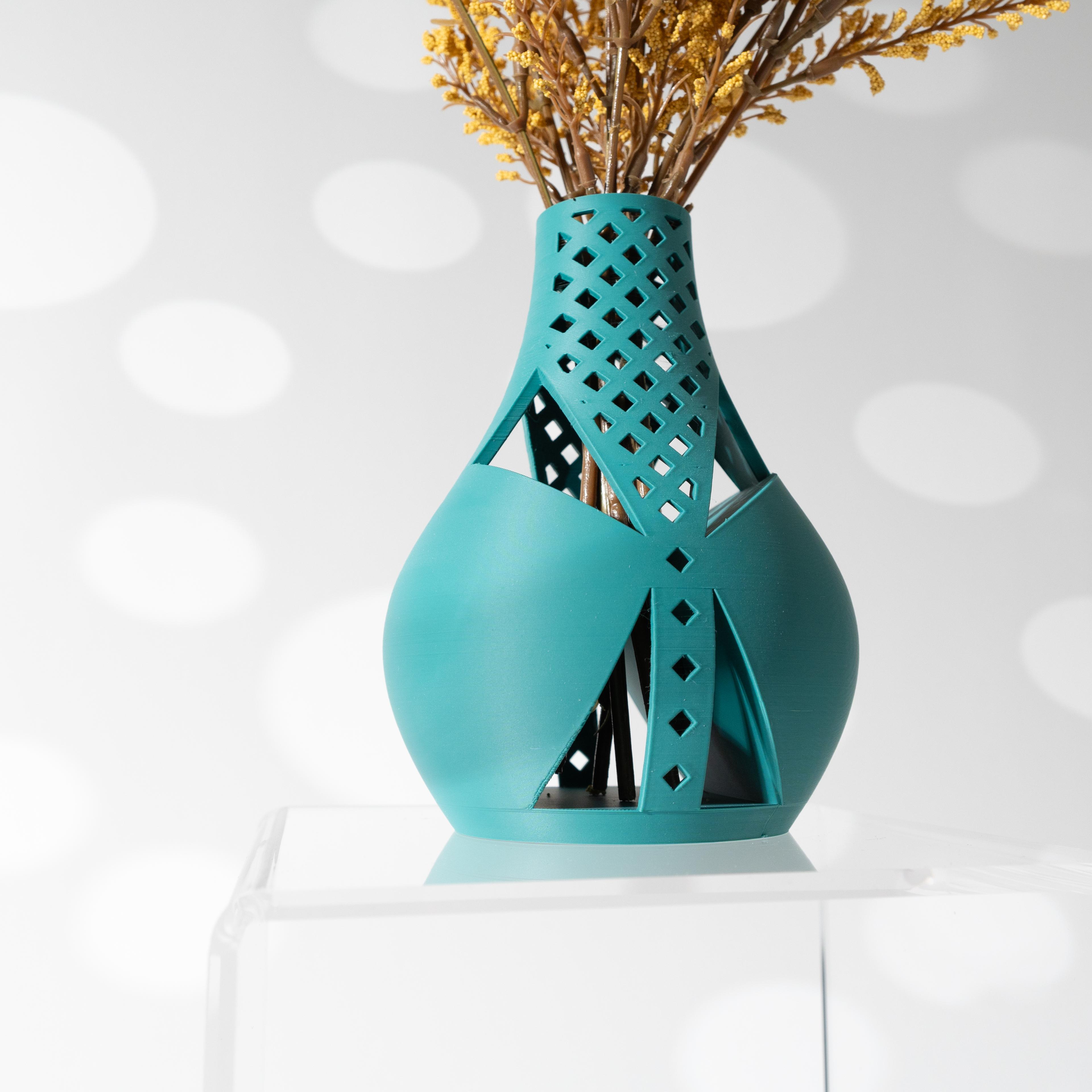 The Arin Vase, Modern and Unique Home Decor for Dried and Preserved Flower Arrangement  | STL File 3d model