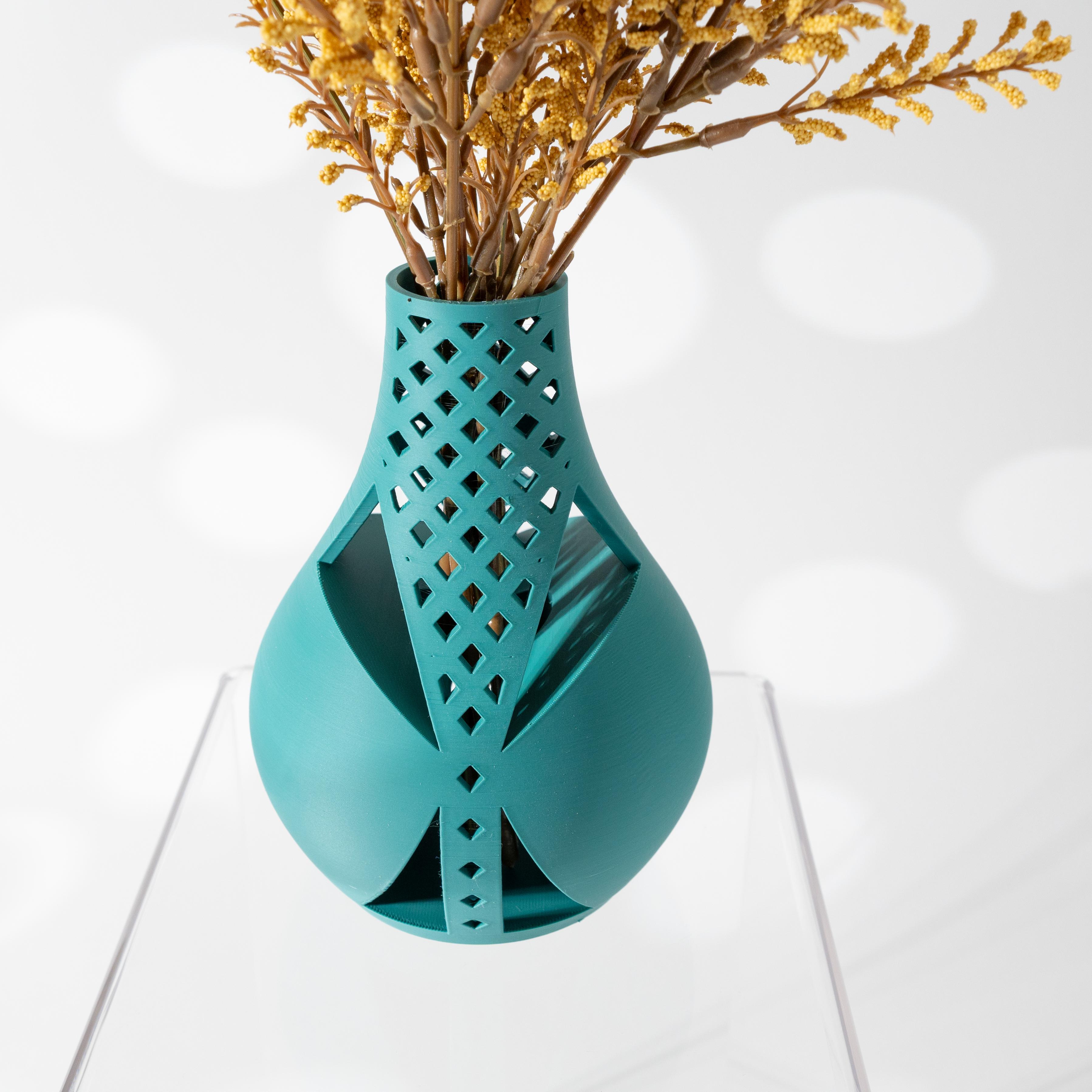 The Arin Vase, Modern and Unique Home Decor for Dried and Preserved Flower Arrangement  | STL File 3d model