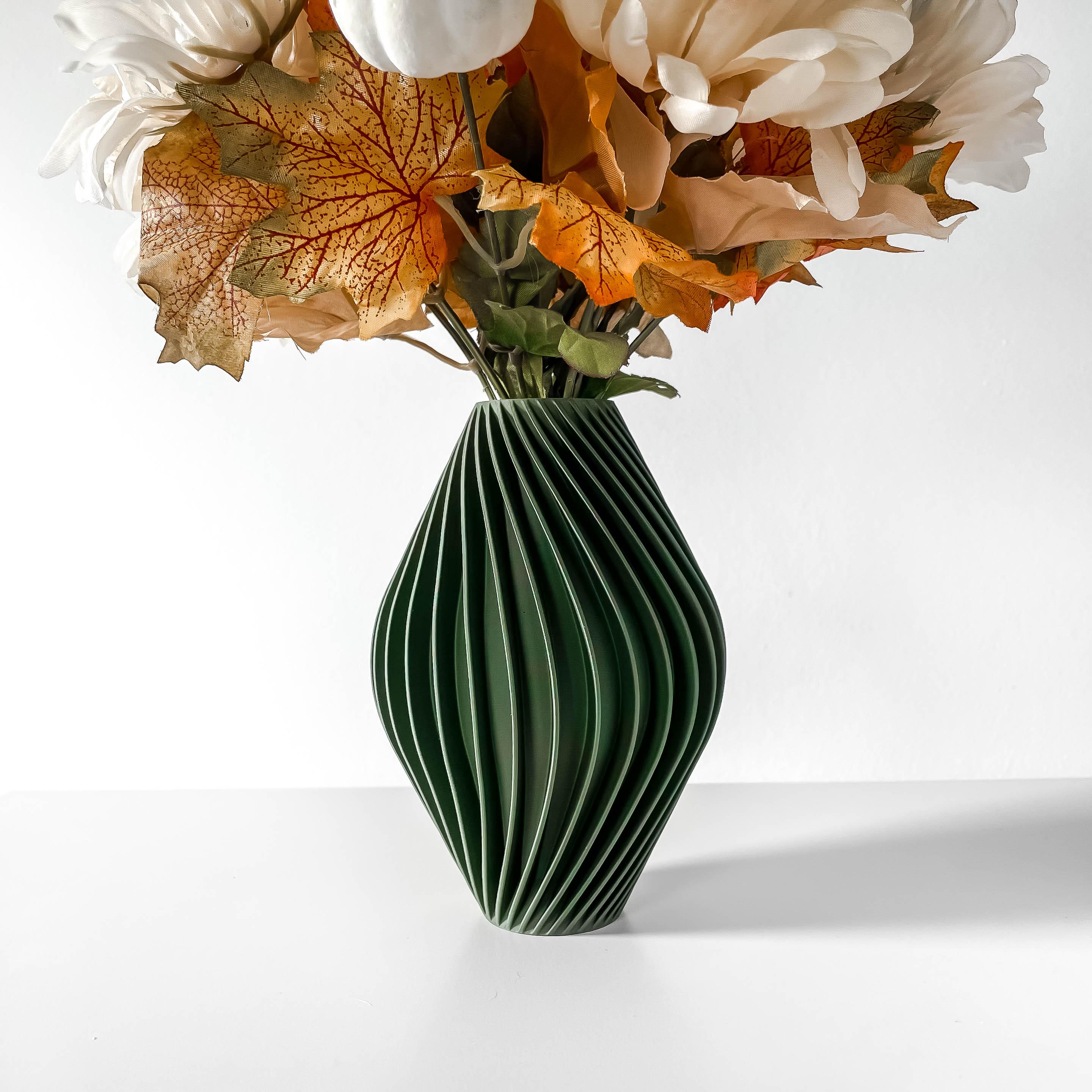 The Vati Vase, Modern and Unique Home Decor for Dried and Preserved Flower Arrangement  | STL File 3d model