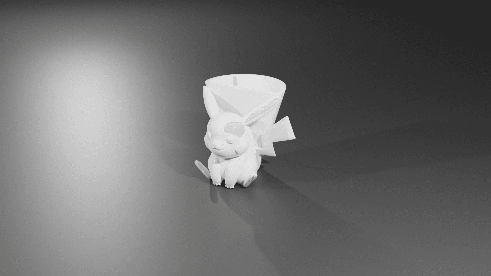 Pikachu pencil holder - Remix of pikachu by antony.dehart 3d model