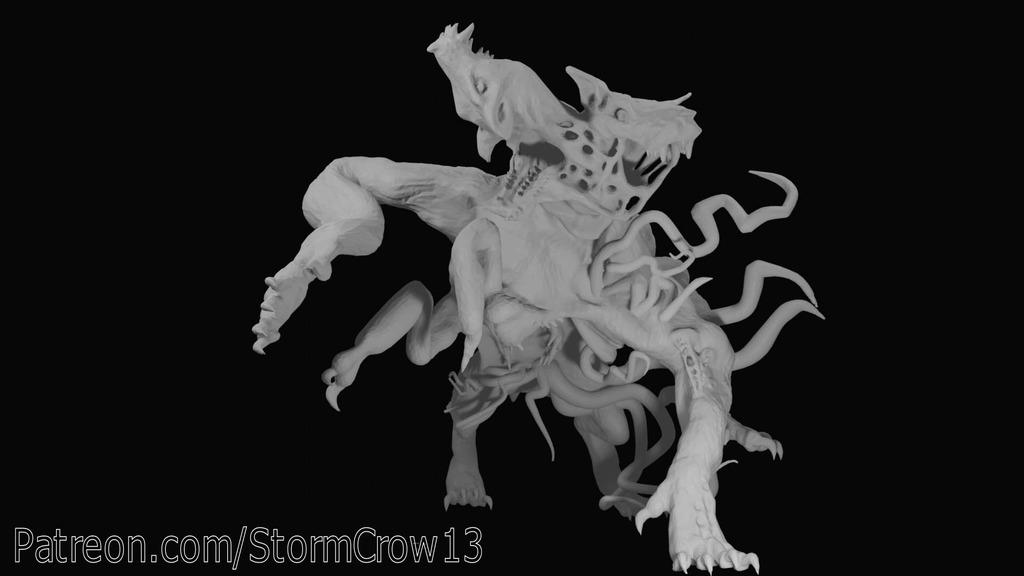 Erupting Dreadwolf 3d model