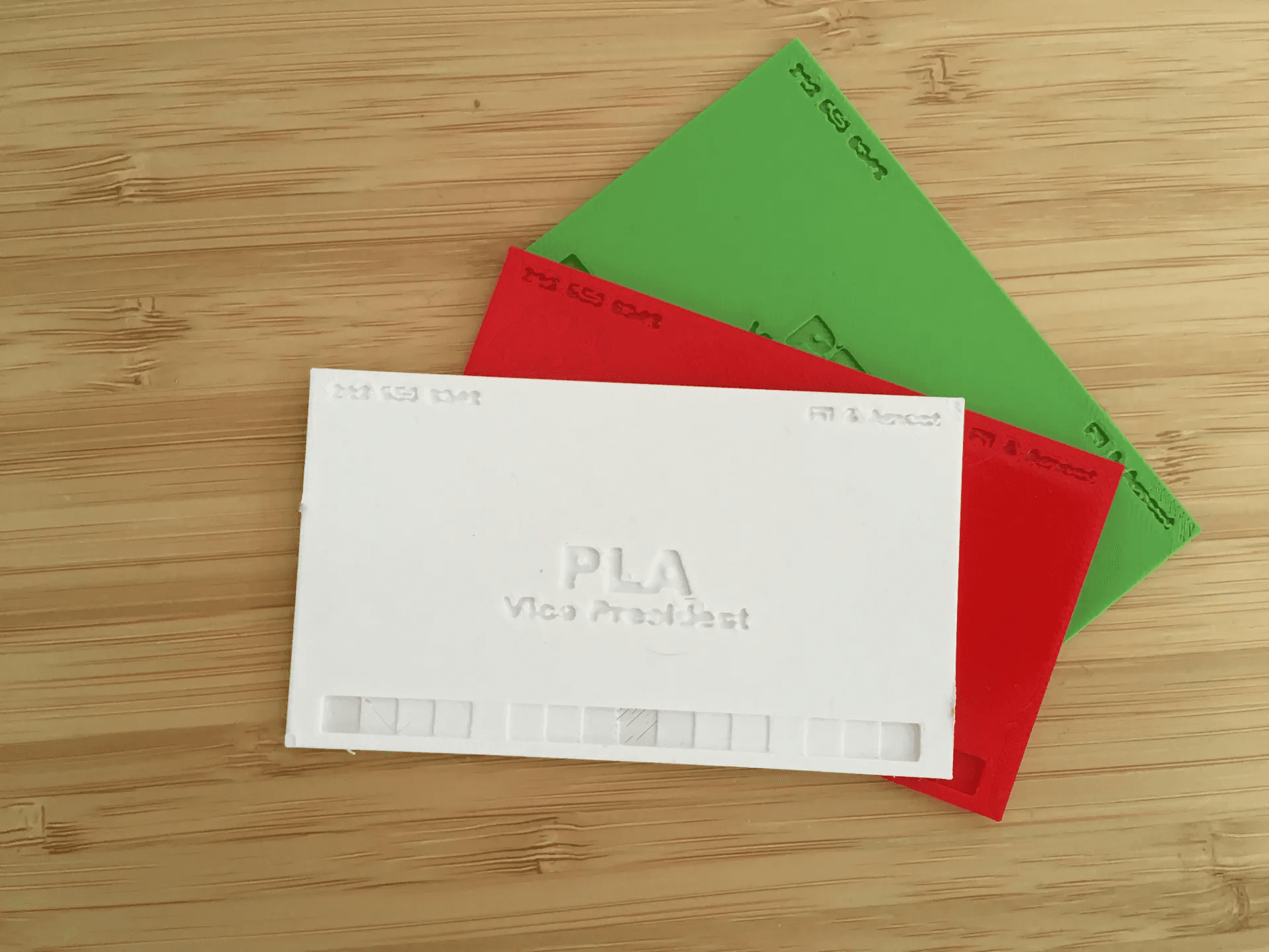 Business Card Style Filament Swatches 3d model