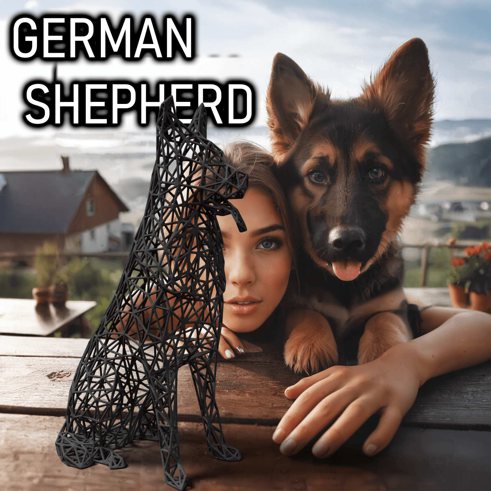 GERMAN SHPHERD XXL VERSION INCLUDED - RESIN PRINT 3d model