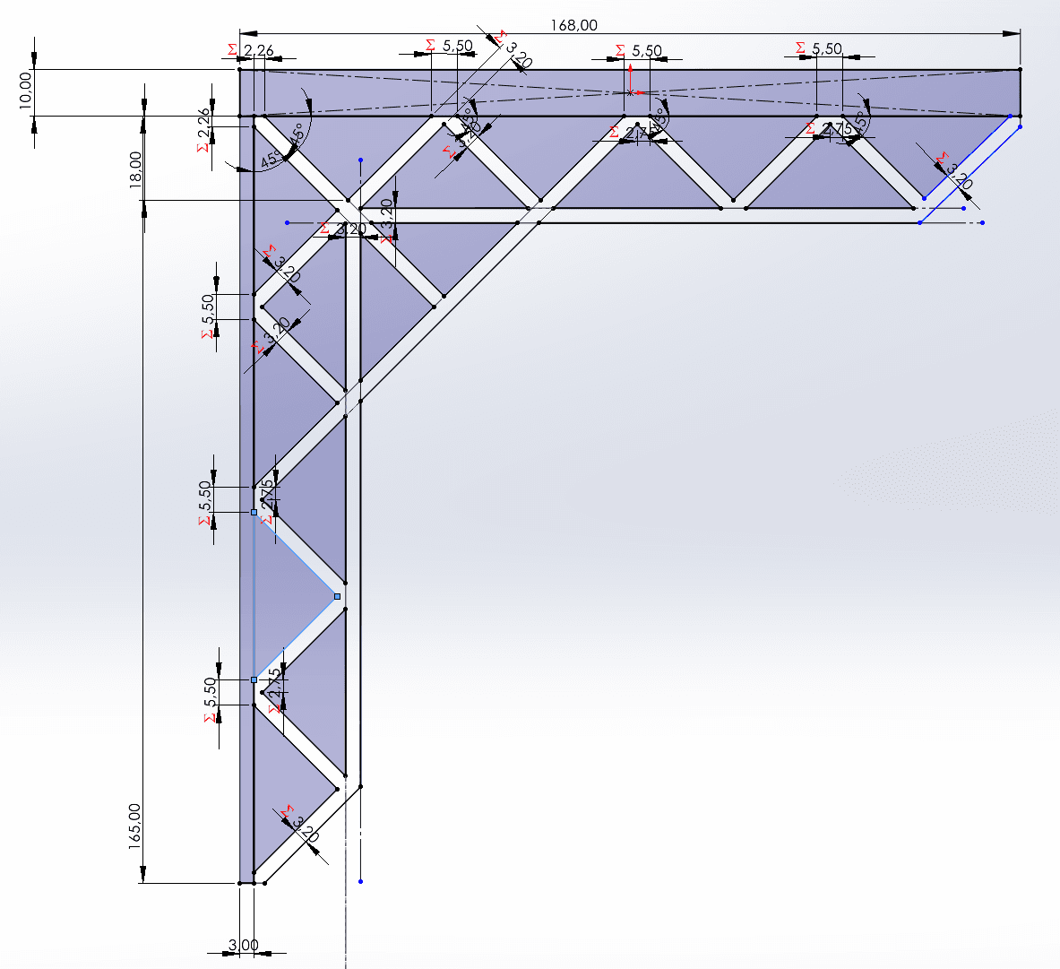 Lattice Shelf Brace 3d model