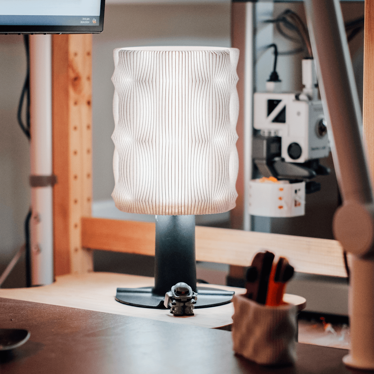 sleek wave lamp 3d model