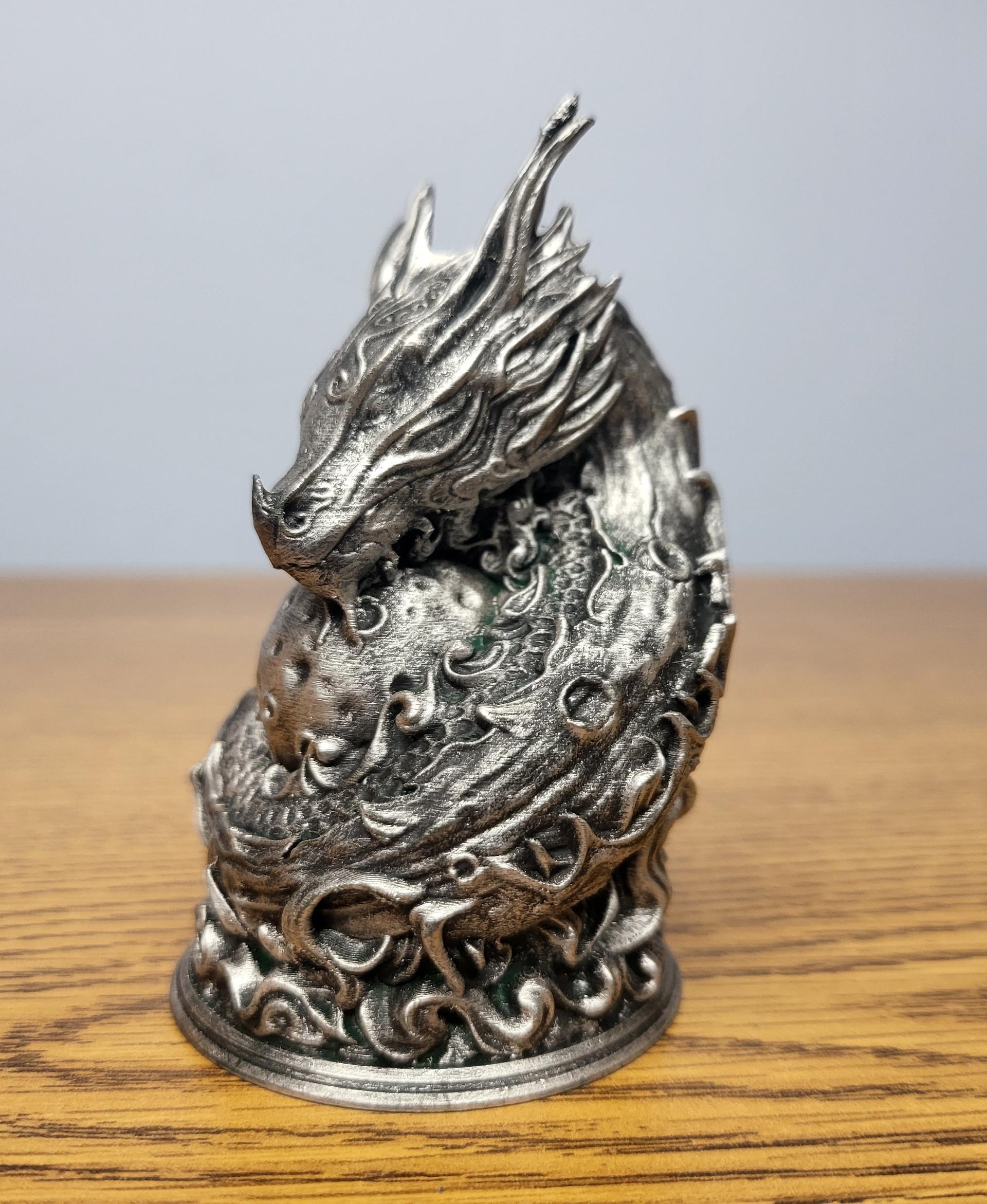 Moon Dragon bust - (Pre-Supported) 3d model