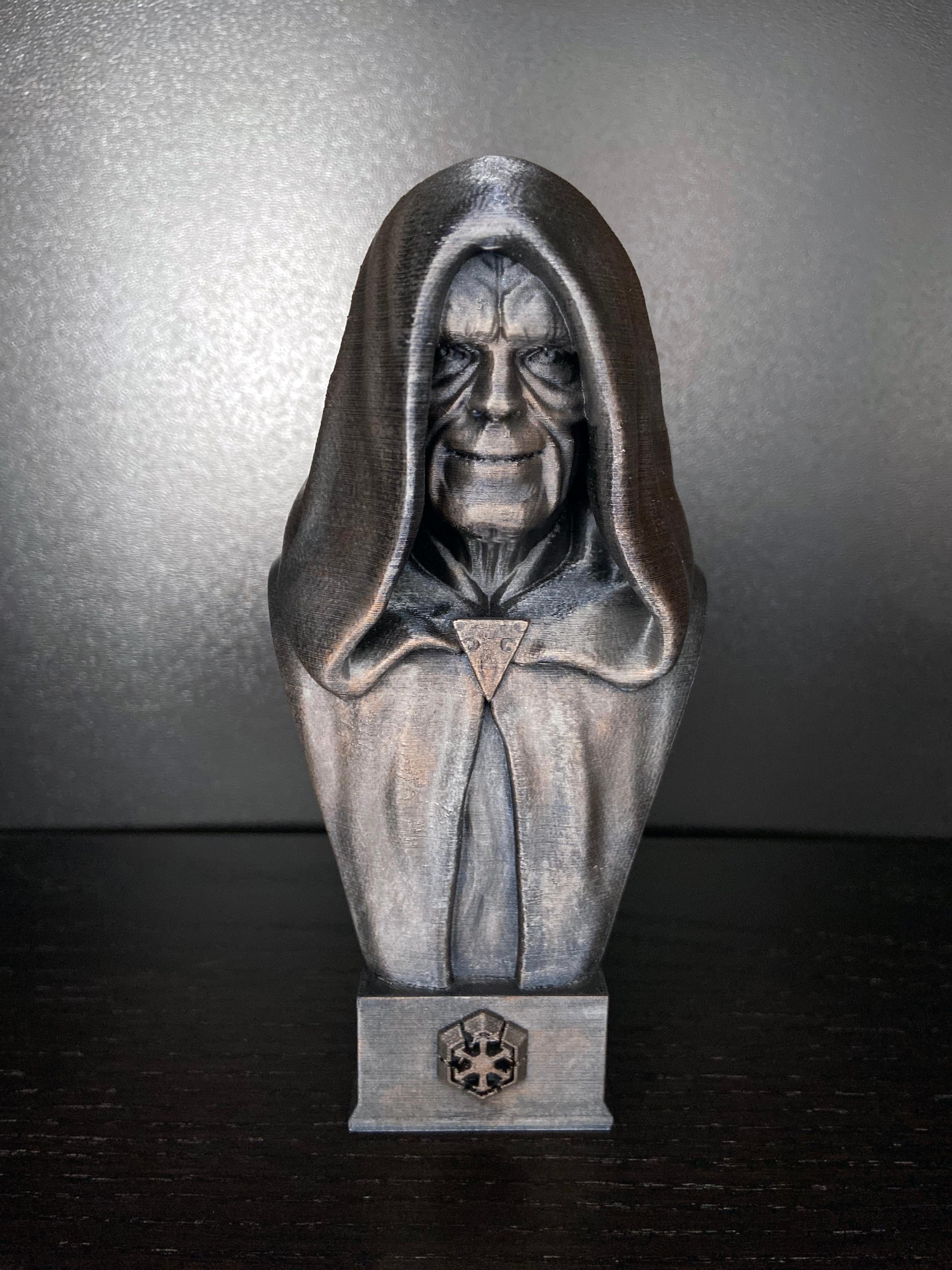 Darth Sidious Bust (Pre-Supported) 3d model