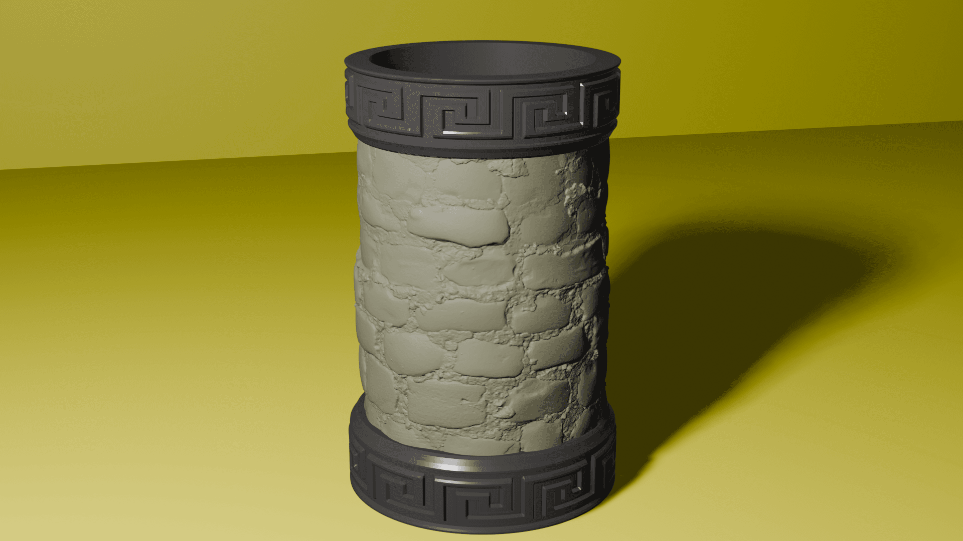 Stone Tower Beer Can Holder / Koozie 3d model