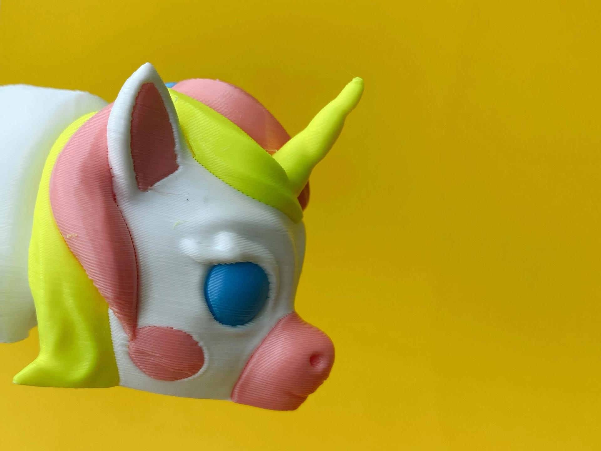 Articulated Unicorn, Cute Flexi Toy 3d model