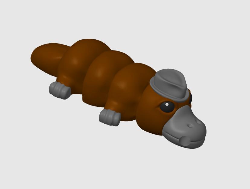 Platypus Keychain Fidget V3 3d model