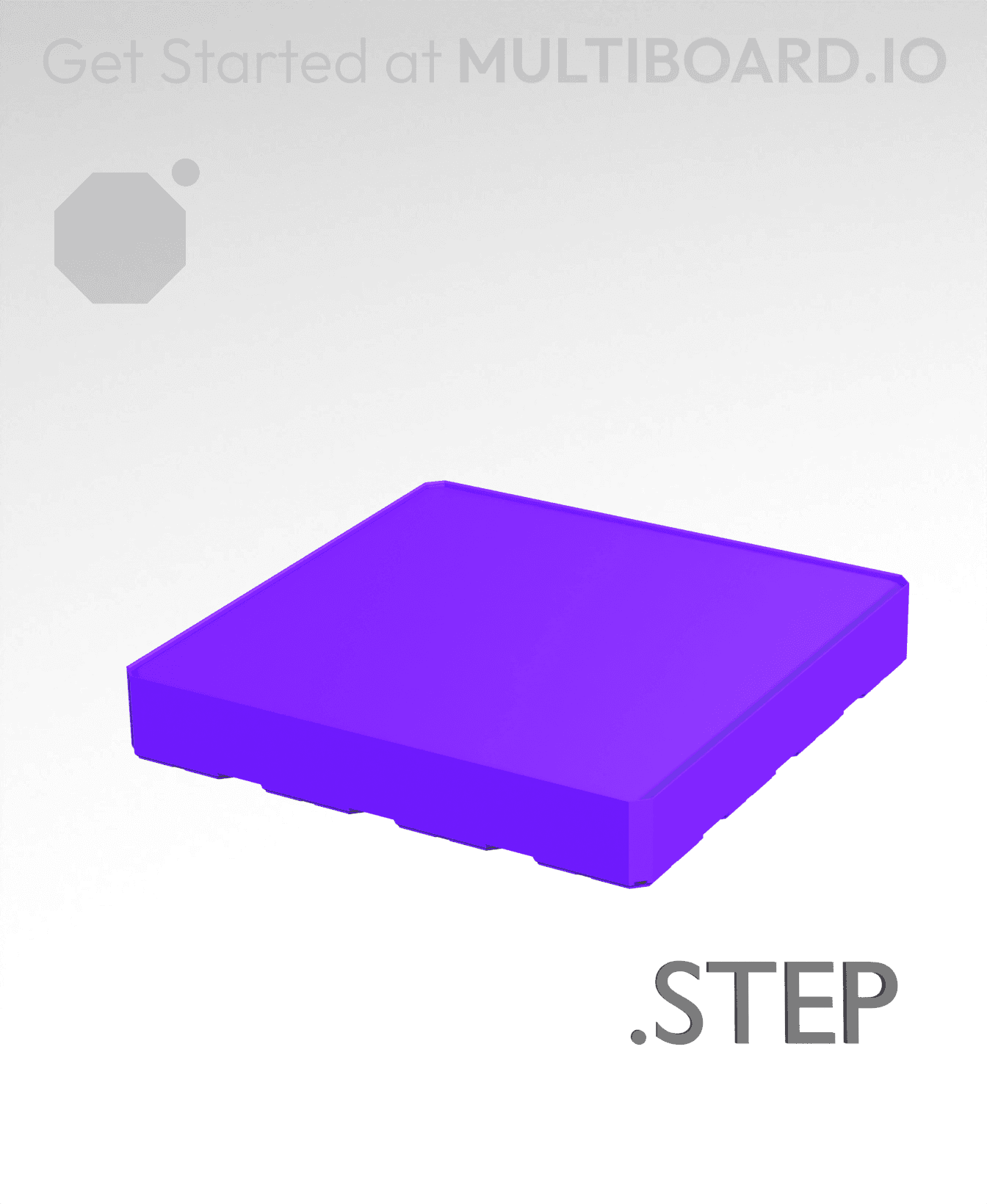 4x4x0·75 - Multibin Insert - STEP Remixing File 3d model