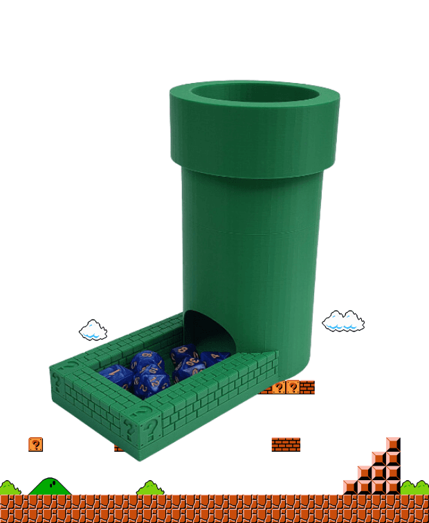 Dice Tower - Super Mario Bros. ROUND Tube 3d model