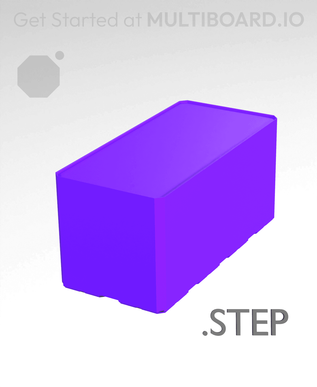 2x4x2 - Multibin Insert - STEP Remixing File 3d model