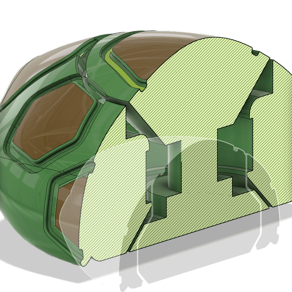 Squirtel, Turtle Shell, Print in Place, Mario Shell, Spinner, Fidget 3d model