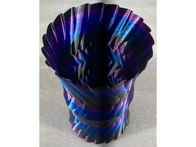 Twisted Ellipse Vase 3d model