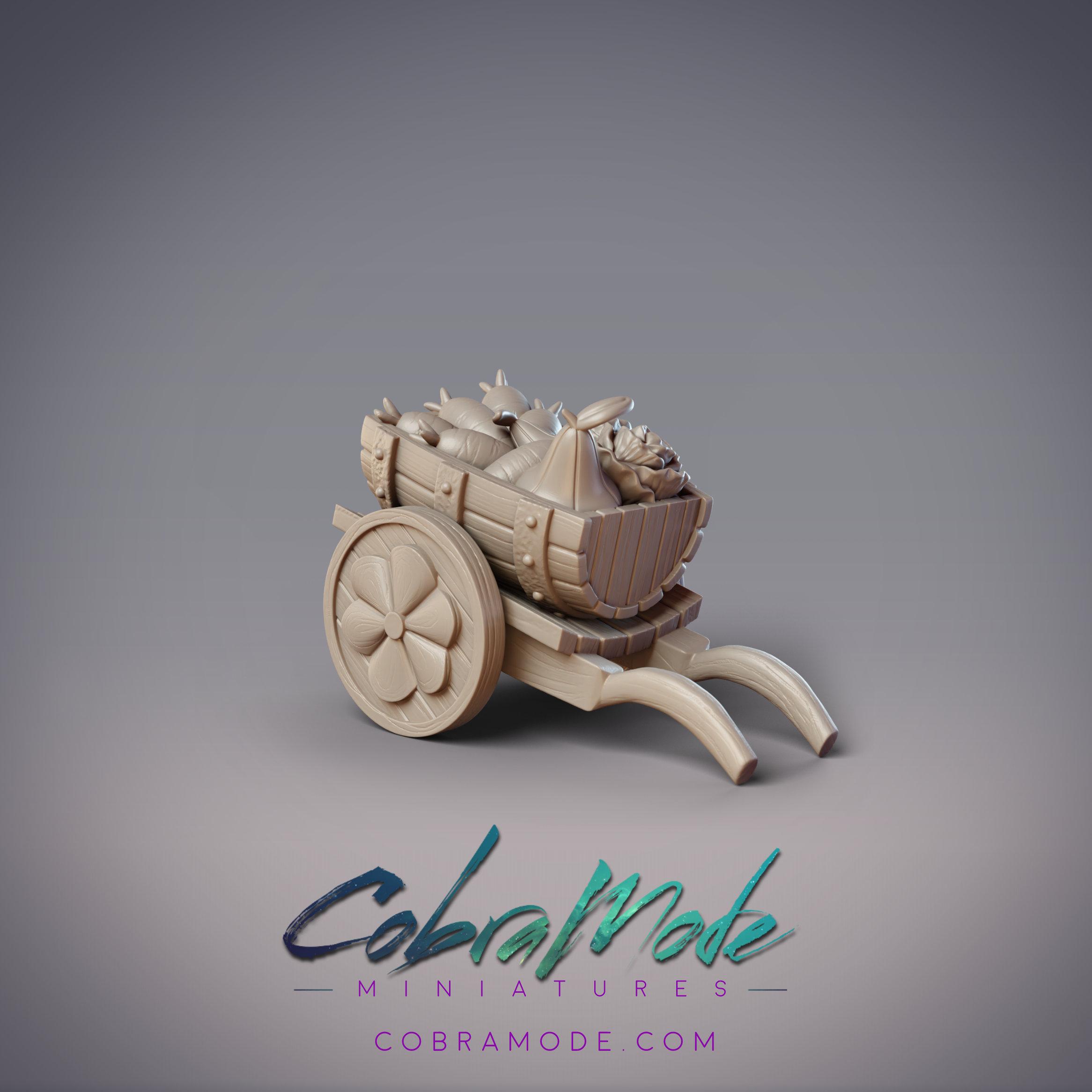 Wheelbarrow Scatter Terrain (Pre-supported) 3d model