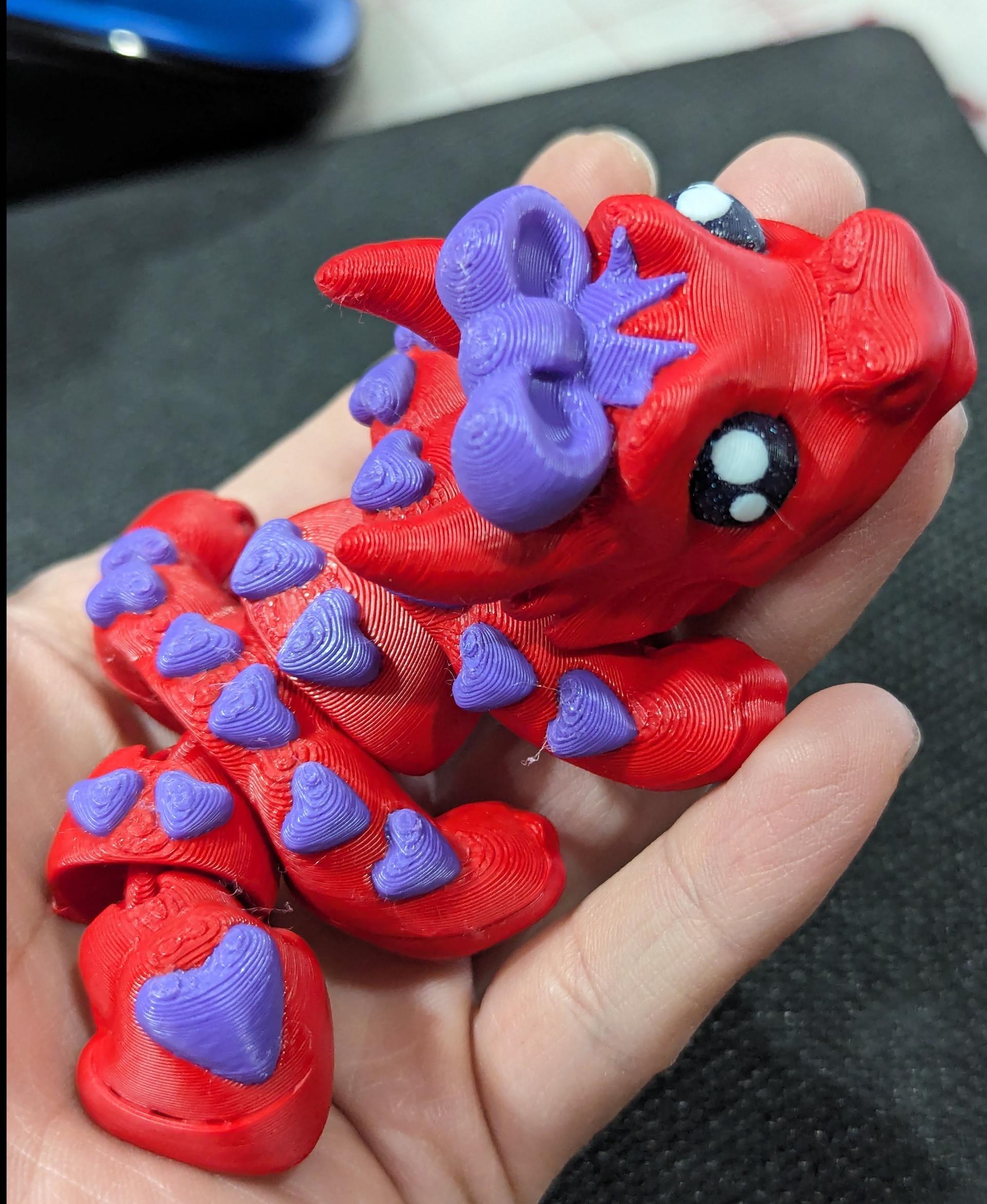 Val, Baby Love Dragon - Articulated Dragon Snap-Flex Fidget (Medium Tightness Joints) 3d model