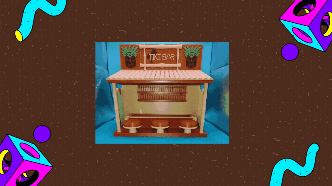 Tiki Bar Bird Feeder 3d model