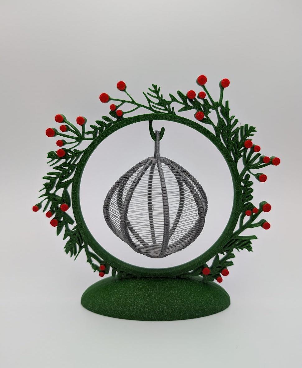 Christmas Wreath Bauble Display 3d model