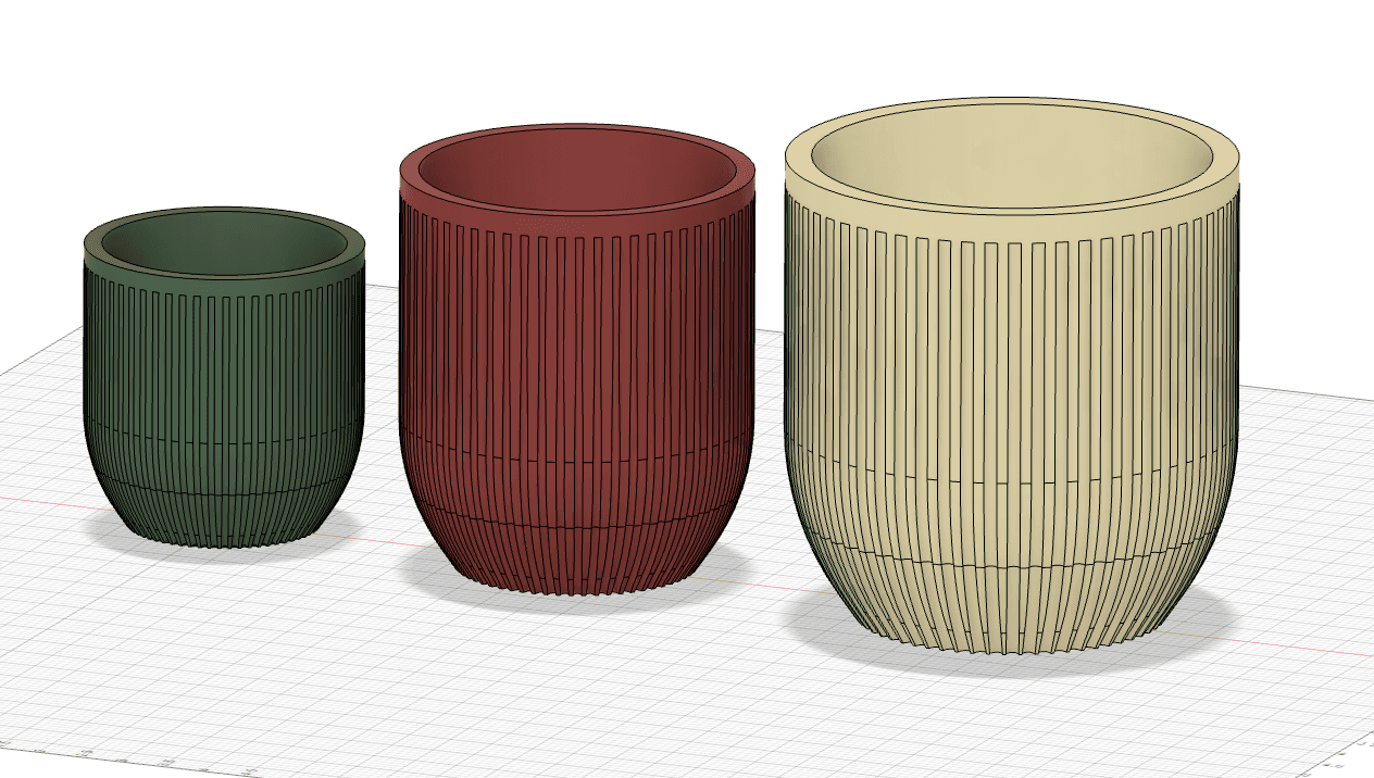 Mid-Century Vertical Table Planter 3d model