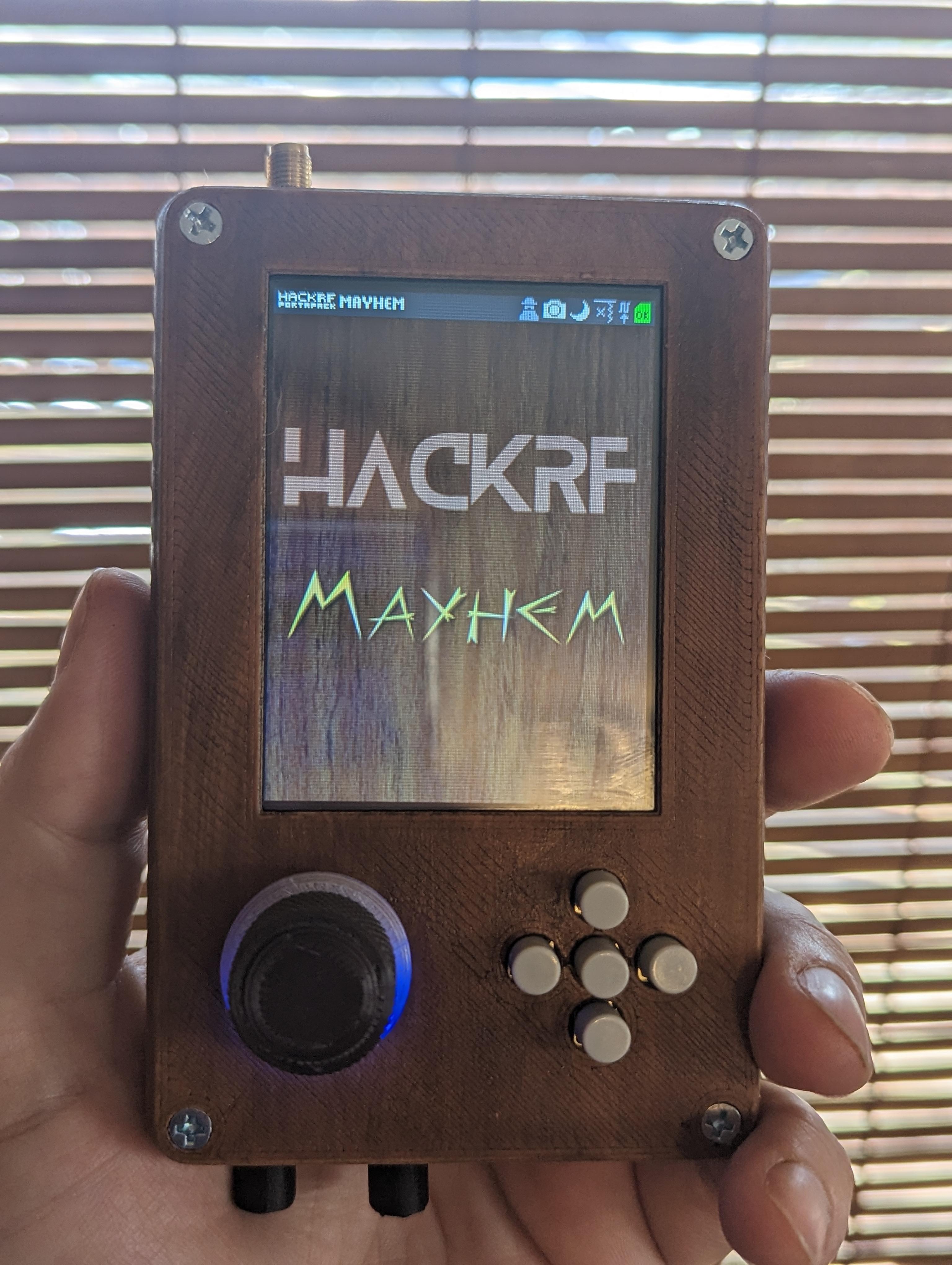 Backlit HackRF Knurled Knob 3d model