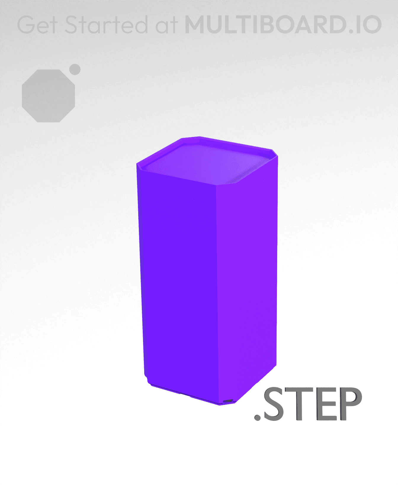 1x1x2 - Multibin Insert - STEP Remixing File 3d model