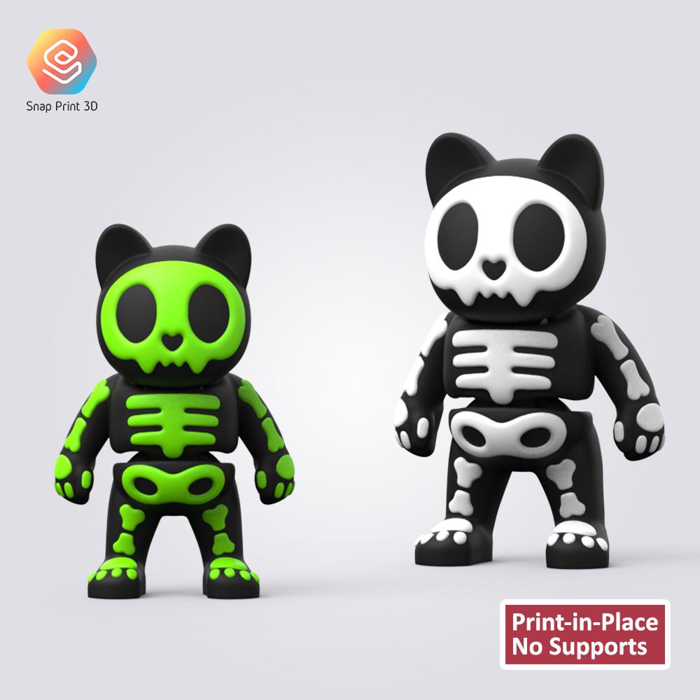 Halloween Skeleton Cat 3d model