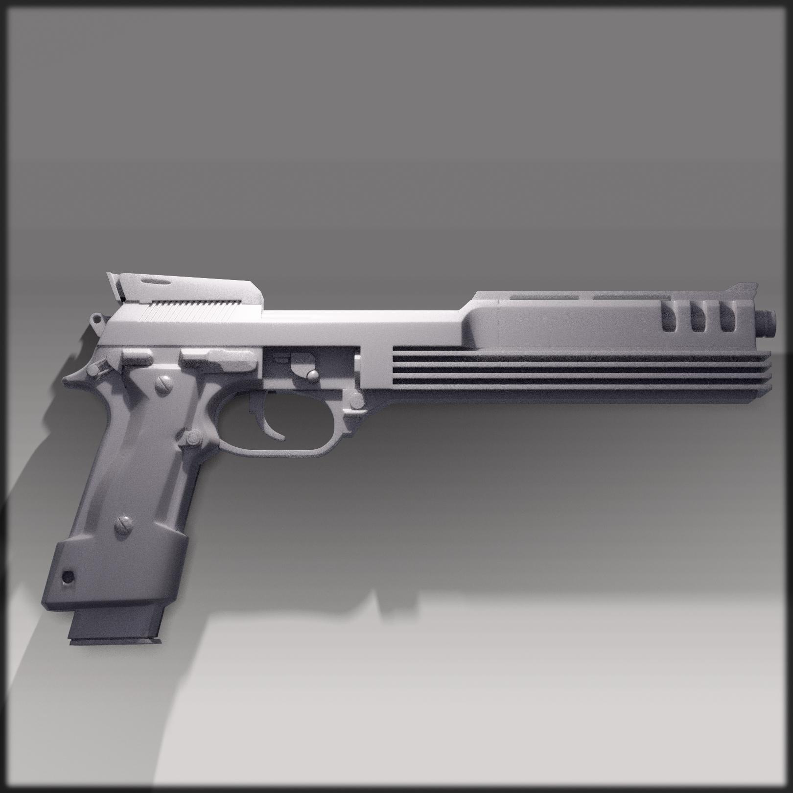 Beretta 93R Robocop Gun - Cosplay Prop 3d model