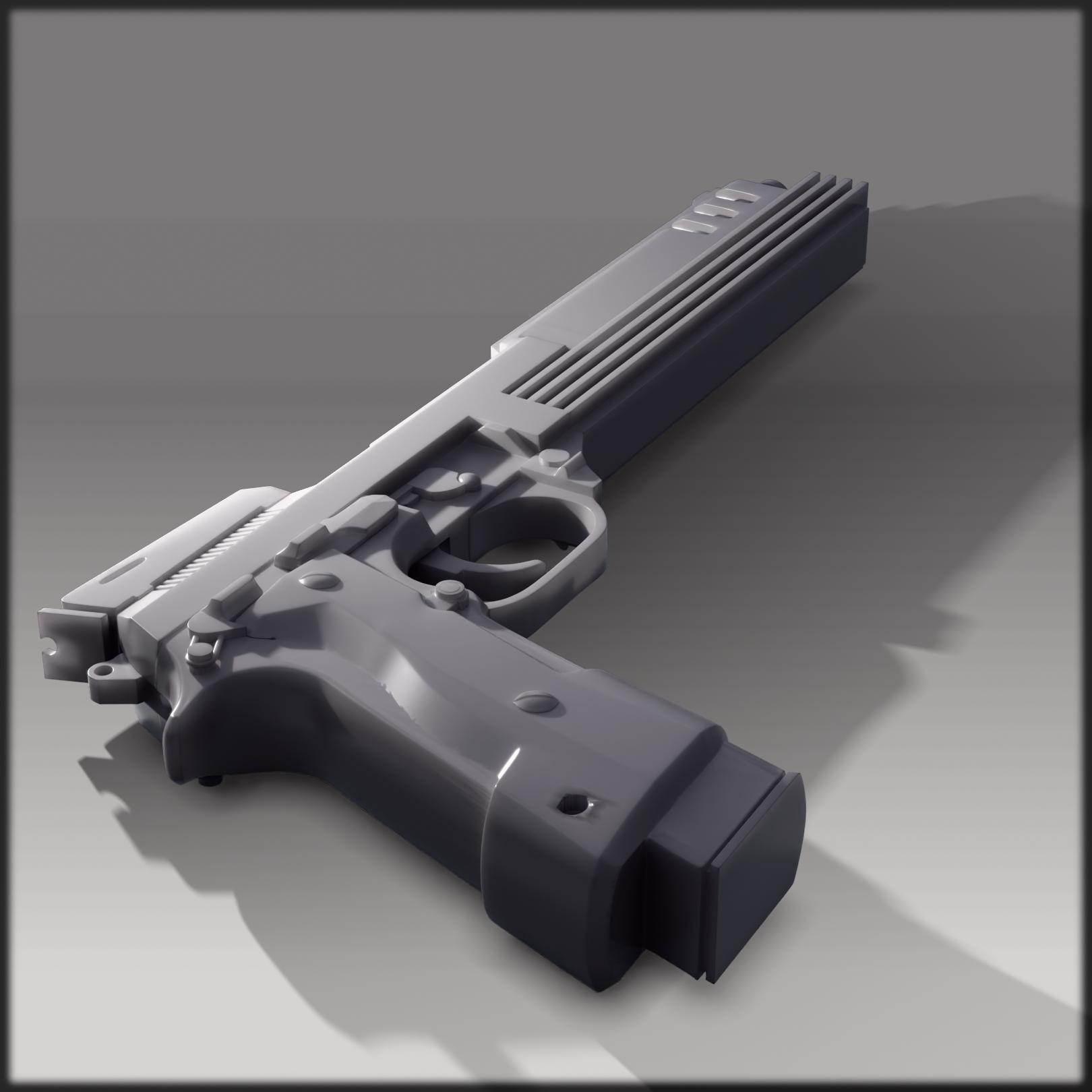 Beretta 93R Robocop Gun - Cosplay Prop 3d model