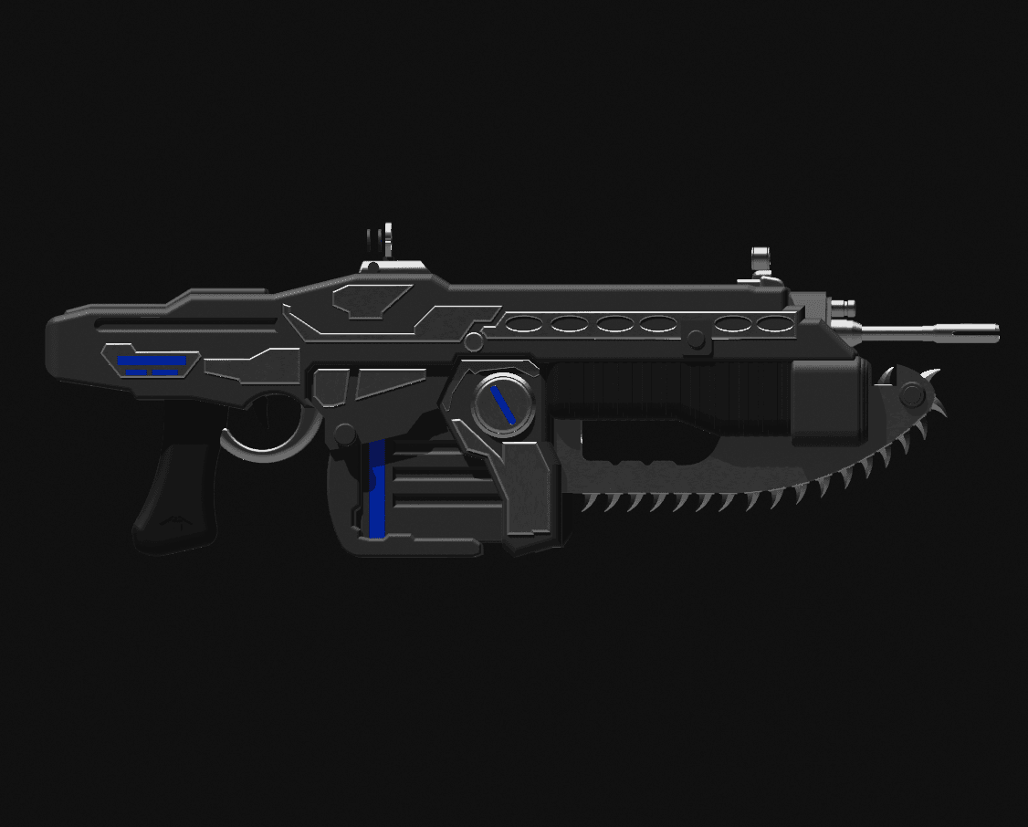 Gears Of War Mark 2 Lancer Assault Rifle 3d model