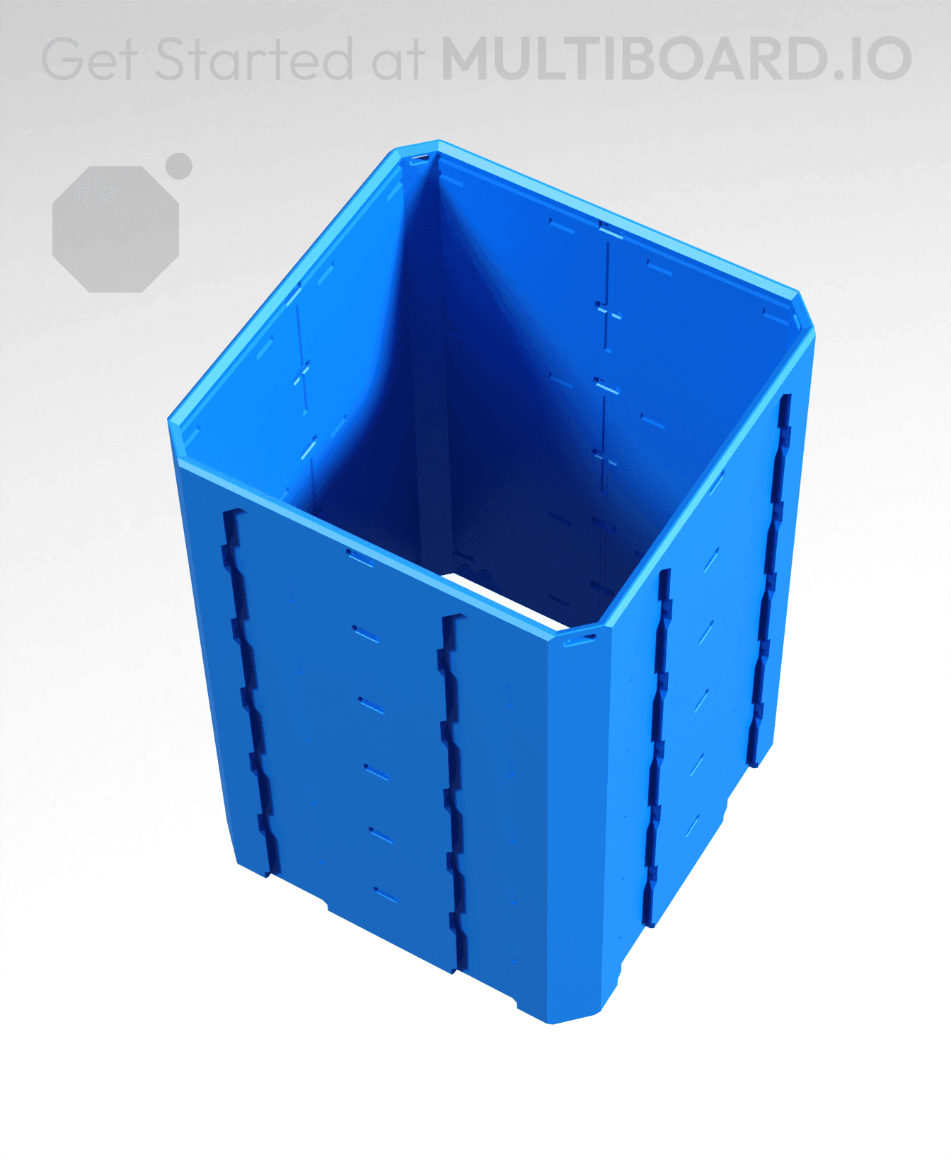 2x2x3 - Topped Multipoint Rail - Pop-In Multibin Shell Extension 3d model