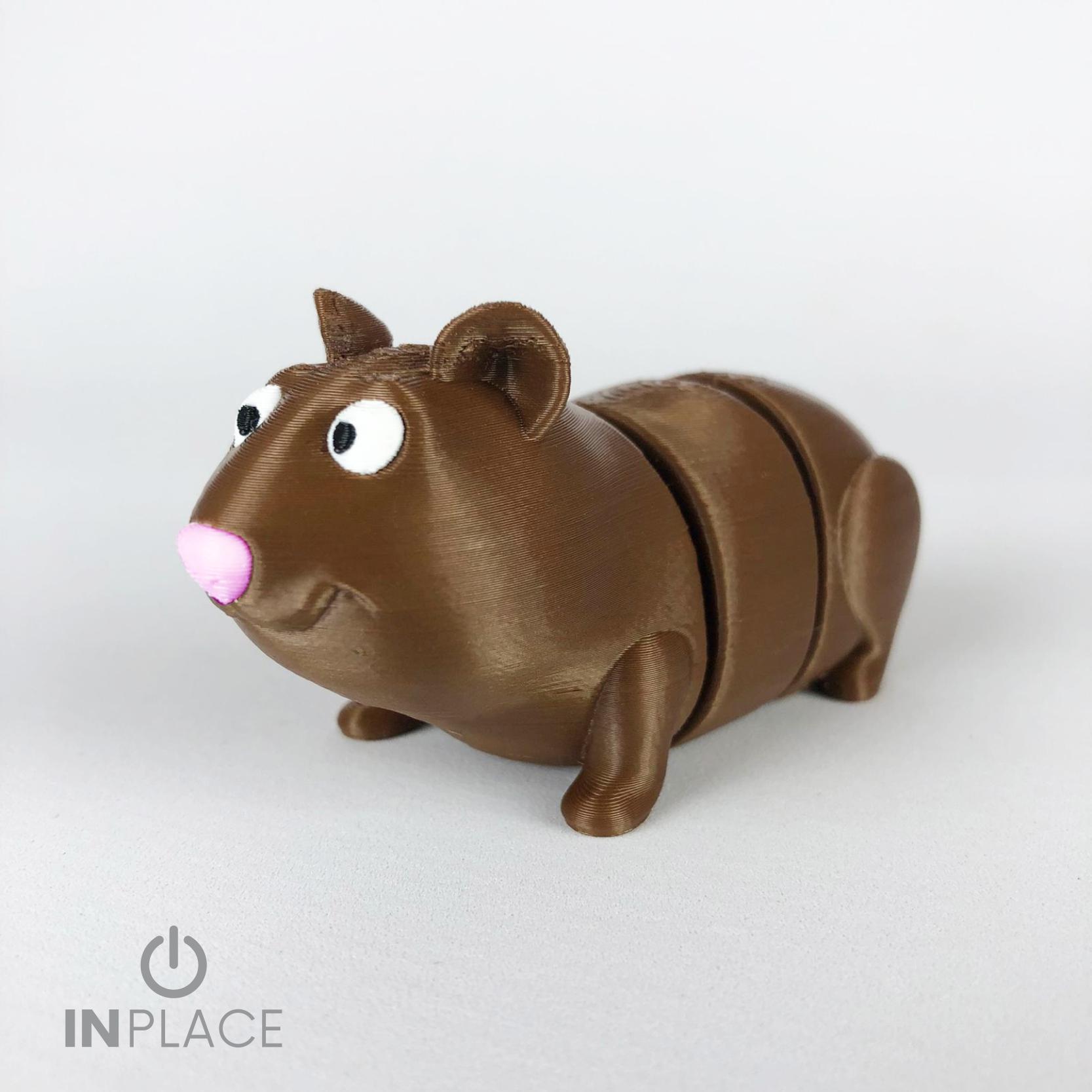 Cute Guinea Pig Articulated 3d model