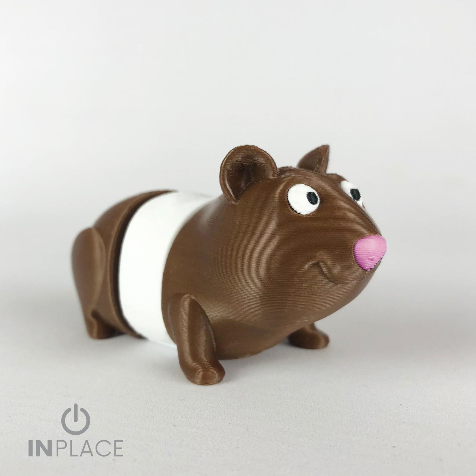 Cute Guinea Pig Articulated 3d model