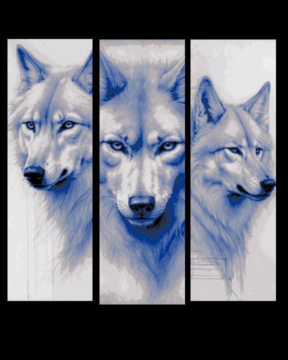 Portraits of the Majestic Wild Timber wolf - Set of 3 Bookmarks 3d model