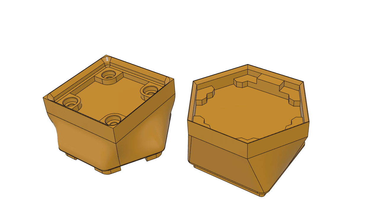 Gridfinity 2.0 to 1.0 adapter 3d model