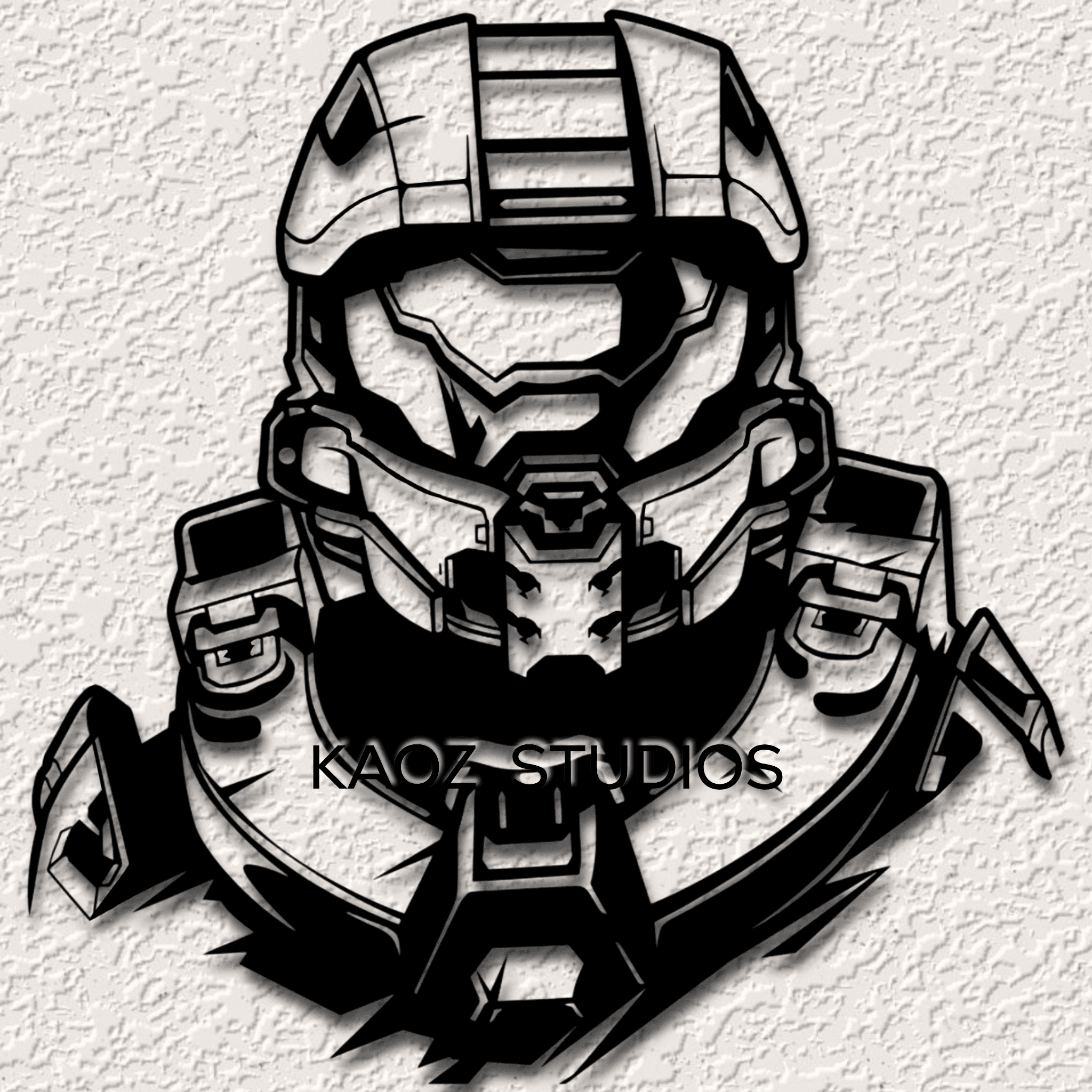 halo wall art master chief wall decor halo series fan art decoration 3d model