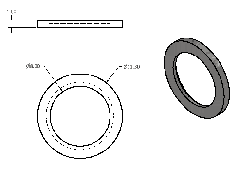 Skateboard Spacers and Washers 3d model