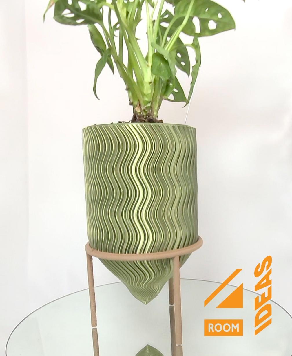 Bullet Planter Pot 2 - hanging planter + stands 3d model