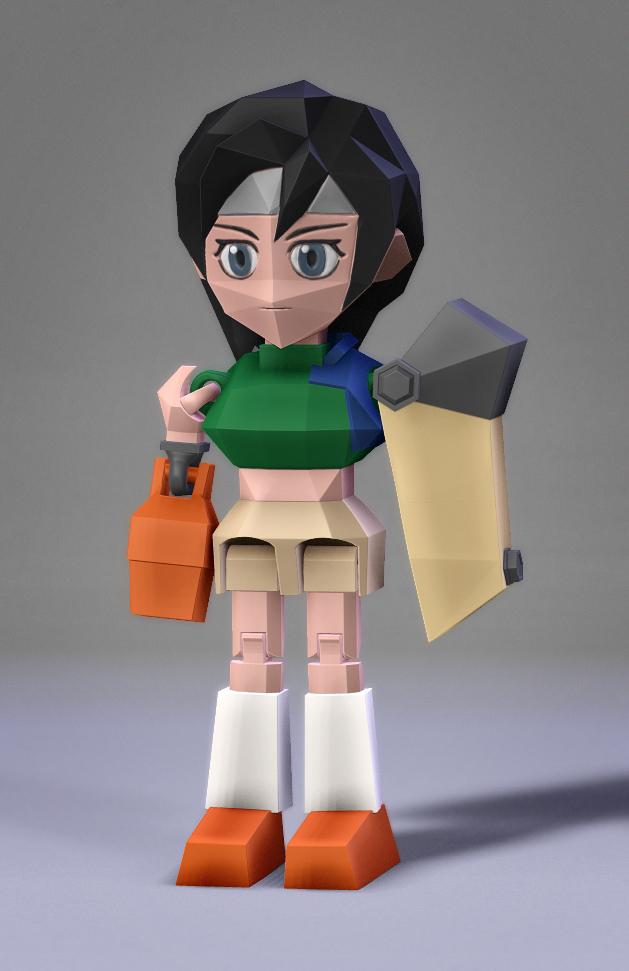 Low Poly Flexi Yuffie 3d model