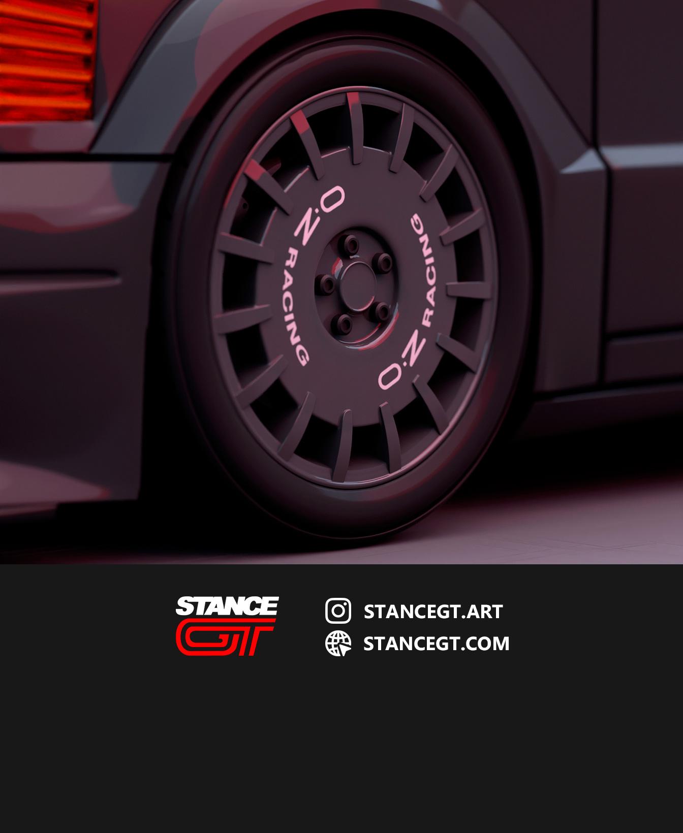 OZ Rally Racing Wheels | for Mercedes 190E EVO II 3d model